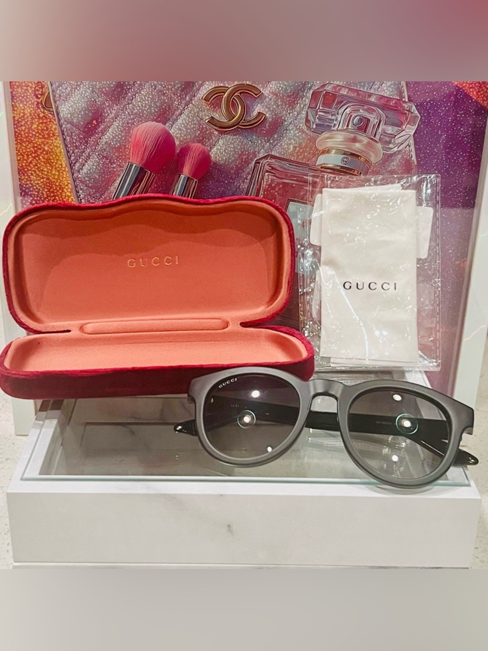 GUCCI Bio Based Round Gradient Sunglasses GG 3653/S EUC - Picture 13 of 14